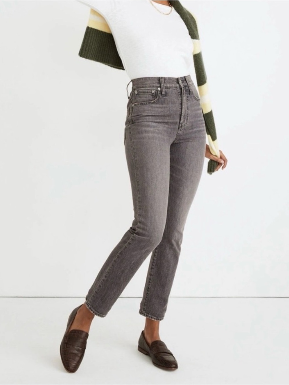 Madewell Grey Washed Jeans Size 30